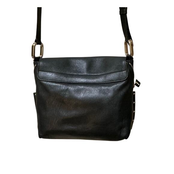 Marc Jacobs Paradise Baxter Luxury Lambskin Leather Black Crossbody Silver Studs - Picture 4 of 12